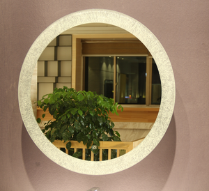 <span class=keywords><strong>Miroir</strong></span> rond éclairé personnalisé sans cadre, style hôtel moderne, pour salle de bains, livraison gratuite - Product Image 5