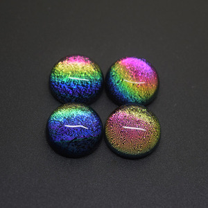 แก้วทรงกลมสำหรับจี้,พลอย Cabochon แบบ Dichroic แบบใหม่ - Product Image 4