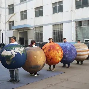 Acara Pesta Dekorasi Inflatable Sembilan Planet Kostum Berjalan Model