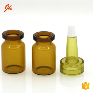 Clear glass 2ml 3ml 5ml 10 ml vial with 20mm rubber stopper and flip off cap