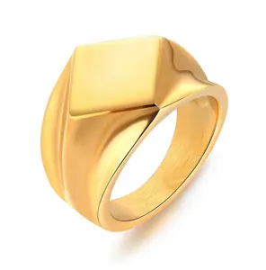 Mecylife Bestseller Ring Nieuwe Geometrie Sieraden Mannen Ontwerp 18K Real Gold Plating Ring