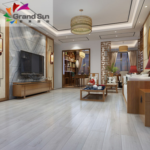 Plancher <span class=keywords><strong>stratifié</strong></span> en bois de chêne <span class=keywords><strong>blanc</strong></span> lavé technique allemand 12 mm AC4 - Product Image 4