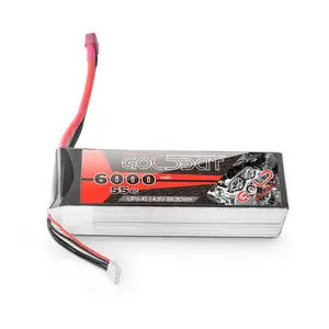 Lipo电池4S 14.8V 6000毫安时55C遥控无人机飞机玩具遥控汽车模型飞机电池组
