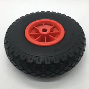 3.00-4 pu foam wheel 10 inch flat free wheel