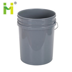 ถังสีพลาสติกสีดำมักจะวางซ้อนกันด้านนอกด้วยถุงพลาสติกที่มีด้ามจับโลหะสีขาว HMTY20L-B Copp,พลาสติก1000ชิ้น - Product Image 4