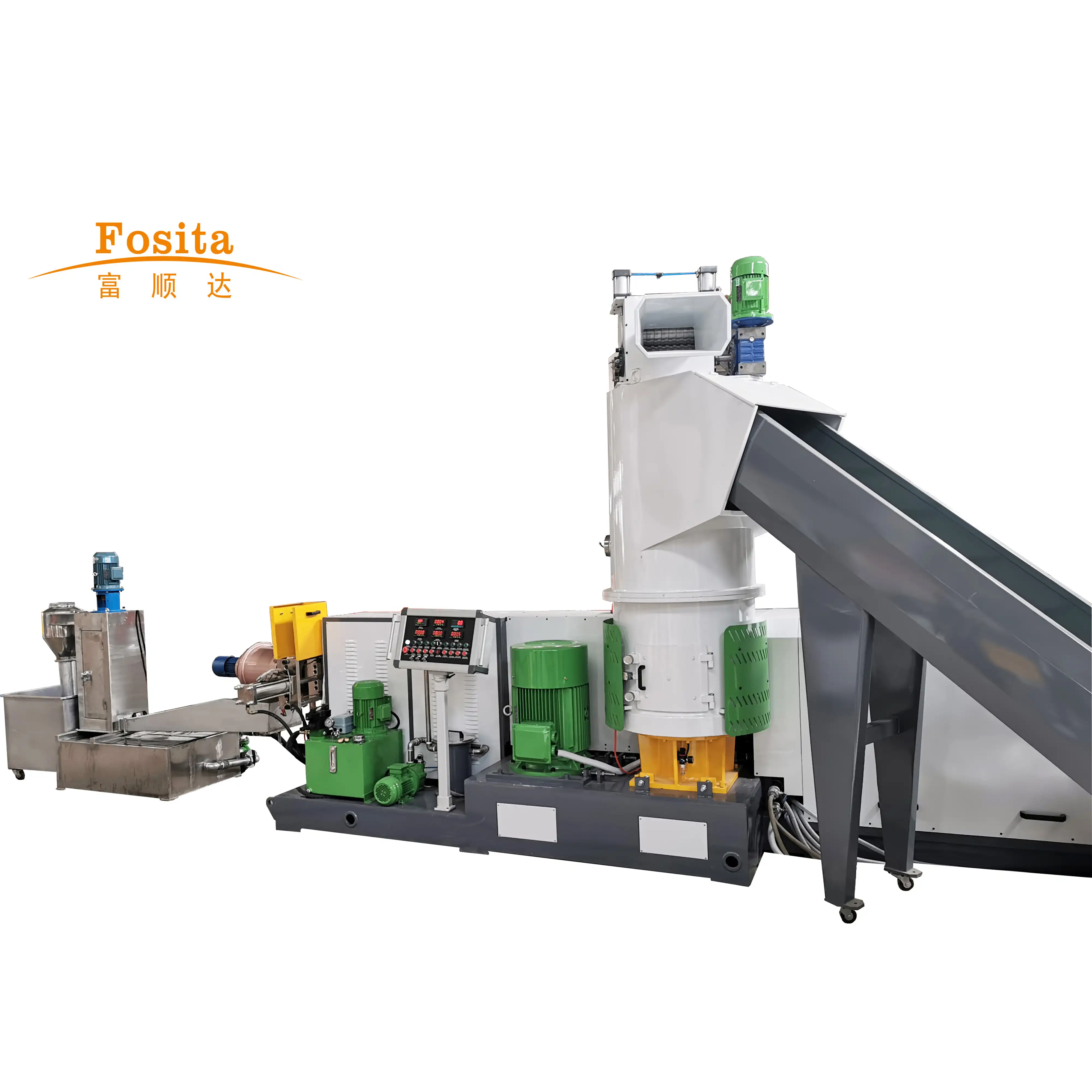 Fosita PP PE ฟิล์มเครื่อง Granulating กับเครื่องอัดเม็ดพลาสติก