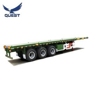 3 aks 40ft 45ft Flatbed kamyon yarı römorku düz yatak römork Boyutları