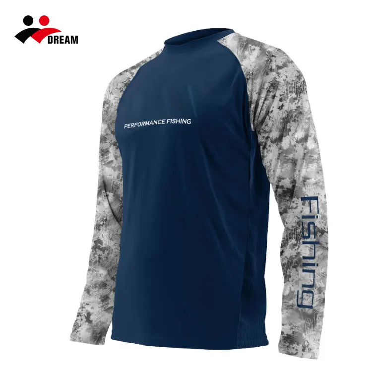 Изготовленные на заказ мужские сублимационные рубашки для рыбалки Для турнира защита кроссоверов одежда для рыбалки быстросохнущая Спортивная одежда для рыбалки