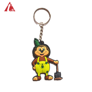 pvc silicona Cadena de plástico de dibujos animados encantadora llavero hacer cualquier forma de carácter clave cadena logotipo - Product Image 2