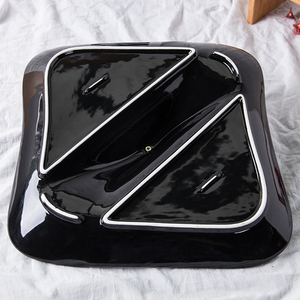 Simple moderno platos de comida Plaza compartimento placas de cerámica <span class=keywords><strong>con</strong></span> diamante - Product Image 4