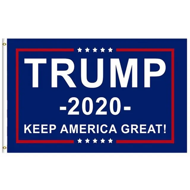 AMANZON Jual Panas Promosi Bendera Trump 2020, Poliester Keep Amerika Biru Bagus Bendera 90X150Cm