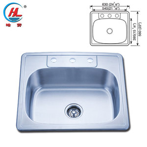 Di alta classe di un pezzo inossidabile rubare lavelli personalizzato vasca singola topmount lavelli da cucina - Product Image 4