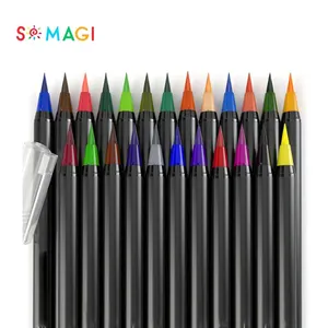 Fábrica venta al por mayor de la buena calidad de 20 colores acuarela cepillo marcadores