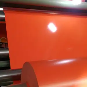 Bâche revêtue de pvc, couleur orange, pour tuyau de ventilation