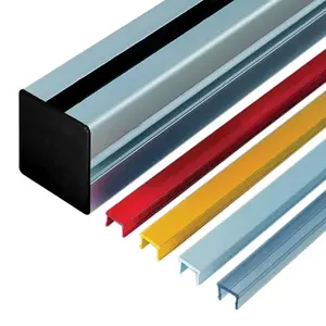 Ruizhan Customized color PP PVC ABS Rubber Seal Aluminum Pvc t Slot Cover Extruded Plastic Pvc Cover Strip