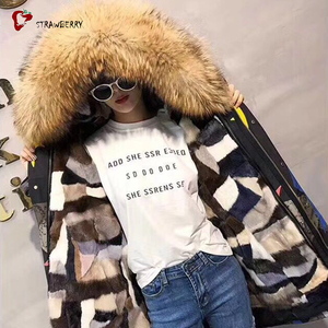La ropa de las mujeres proveedor Trench <span class=keywords><strong>abrigo</strong></span> de piel de visón Parka mujer para invierno - Product Image 1