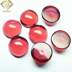 High Quality Low Price Round Cabochon Cut Synthetic Glass Loose Gemstone Color Decorative Glass Gems For Jewelry