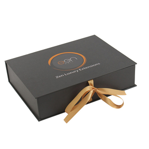 Cajas de Peluca de embalaje negro de lujo logotipo personalizado - Product Image 2