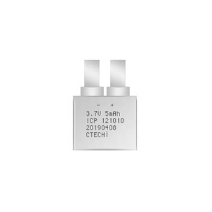 Fuente de fábrica CTECHi, Micro batería de tarjeta OTP de celda de película delgada más pequeña de 3,7 V y 5mAh de 2, 1 unidad - Product Image 4