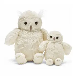 Пользовательские плюшевые мягкие игрушки маленький и большой размеры пара белая сова модные милые мягкие плюшевые сова