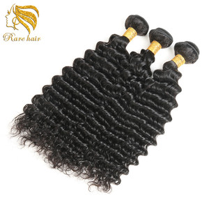 Cheveux Humains malaisiens 9A Profonde Bouclés Bundle Extension de Cheveux, 4 Faisceaux Brésiliens Trio <span class=keywords><strong>D</strong></span>'anges Faisceaux De - Product Image 2