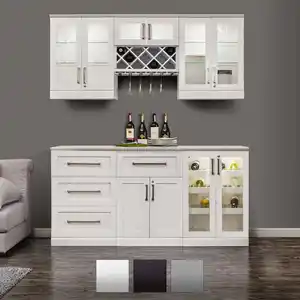 Furniture Factory Directly Modern White Shaker Birch Wood Veneer Lacquer RTA Kitchen Cabinets