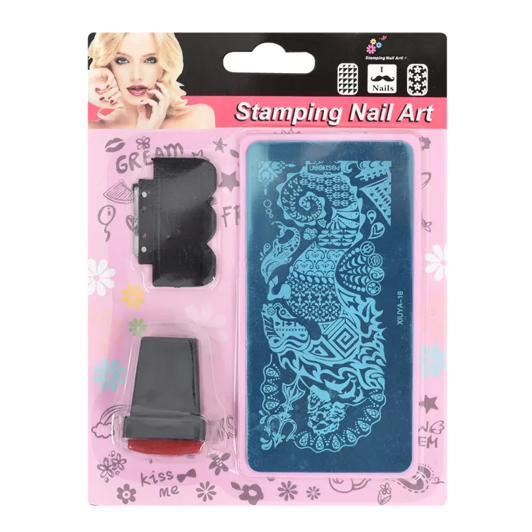 Hot Bán Cô Gái Ladies DIY Beauty Templates Stencil Nail Stamping Tấm Kim Loại Tùy Chỉnh Nail Stamping Tấm