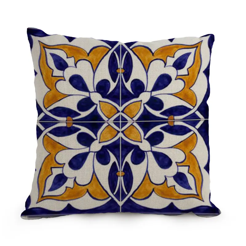 Custom luxury African Turkish design boho moroccan pattern decorative pillow cover