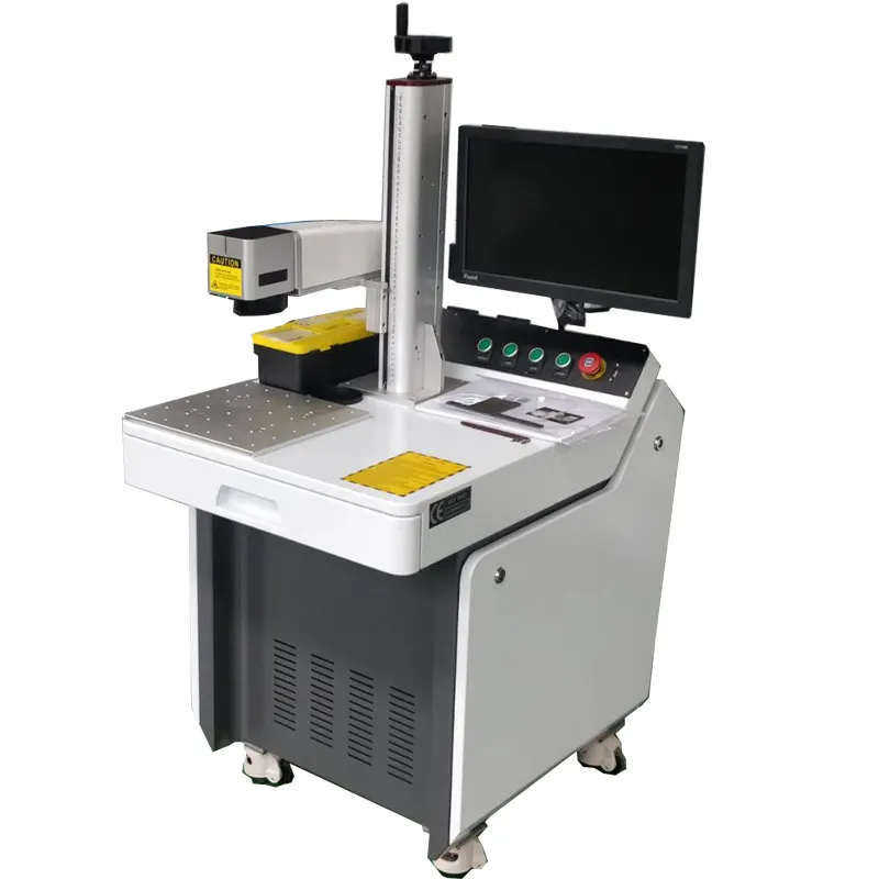 Máquina de marcação a laser, 20w/30w/50w/70w/100w branco/preto/cor fibra gravador/marcador a laser em metal