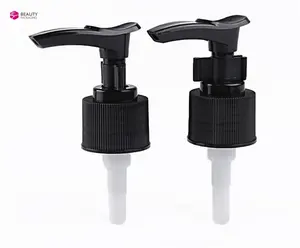 Wholesale plastic clip cap dispenser-24/410 ribbed plastic lotion pump with clip lock pump bottle dispenser