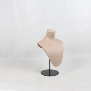 Maniquí de Exhibición de Joyería con Forma de Cuello, Recubierto de Tela, para Exhibición de Bufandas de Mujer - Product Image 3