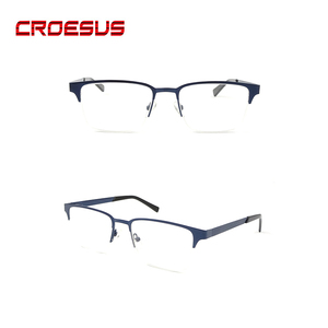 新しいファッションマルチカラーメタルヒンジハーフリムレスフレーム老眼鏡老人用 - Product Image 2