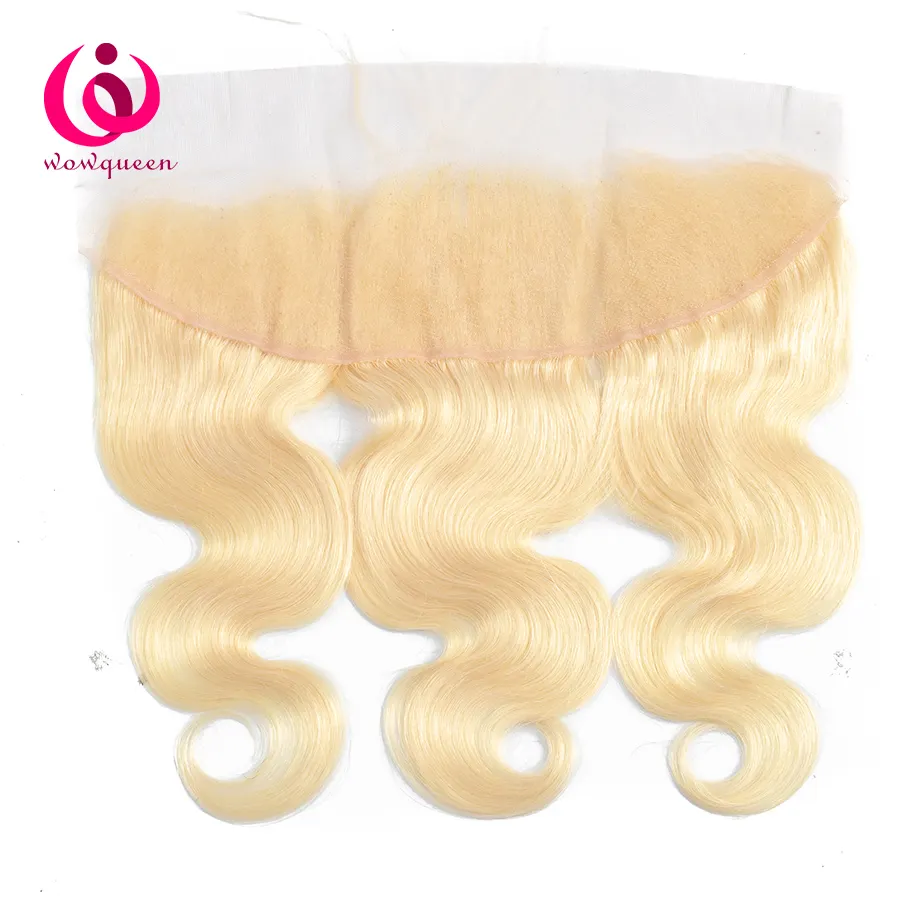 Large stock best quality cheap factory directly brazilian virgin human hair 613 blonde hair bundles body wave 13*4 lace closure