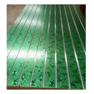 15 Mm 18 Mm Permukaan PVC Slot MDF Slatwall Papan dengan Kait Logam