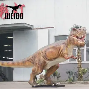 Amusement park life size animatronic dinosaur