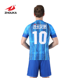 ZHOUKA diseño libre <span class=keywords><strong>de</strong></span> desgaste <span class=keywords><strong>de</strong></span> los deportes un conjunto orden alta calidad equipo <span class=keywords><strong>de</strong></span> fútbol entrenamiento chándales - Product Image 6