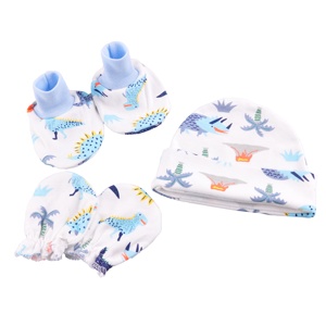 3 pezzi Set Comodo Cute Modello Del Fumetto Appena Nato Protezione Del Bambino Set Con <span class=keywords><strong>Maglia</strong></span> Scarpette da <span class=keywords><strong>Neonato</strong></span> - Product Image 1
