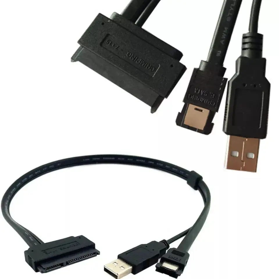 SATA 22PIN Male naar SATA 7PIN Met USB EEN vrouwelijke Y splitter kabel 2019