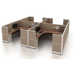 تصميم خشبي وحدات حجم قياسي حجيرة حواجز مكتبية - Product Image 3