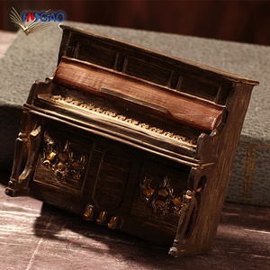 nostalgique modèle de piano décoration tir props vêtements magasin fenêtre affichage figure artisanat résine piano - Product Image 2
