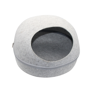 De Lujo gato cama suave <span class=keywords><strong>cueva</strong></span> fieltro Casa <span class=keywords><strong>del</strong></span> animal doméstico plegable - Product Image 3