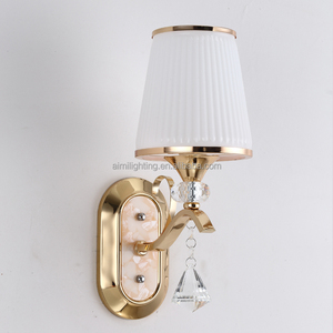 Gold Finish Glass Shade Decorative Electric <strong>Wall</strong> Sconces and <strong>Wall</strong> <strong>Light</strong> <strong>With</strong> <strong>Plug</strong> - Product Image 2