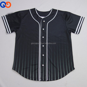 Custom label American flag stripe baseball jersey - Product Image 1
