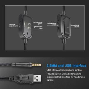 <span class=keywords><strong>ONIKUMA</strong></span> Auriculares Gaming Stereo <span class=keywords><strong>K8</strong></span> Auriculares de Diadema con microfono con 3.5 mm Jack Luz LED para PC mezclado - Product Image 4
