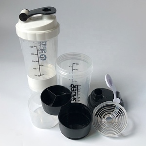 500ml ברור עכביש שייקר בקבוק עם אבקת מחסנית גלולת תיבה - Product Image 6
