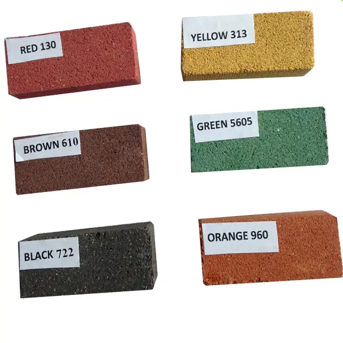 Kleur Ijzeroxide Pigmenten Rood, Groen, Blauw, Geel Voor Cement Blokken, Straatstenen