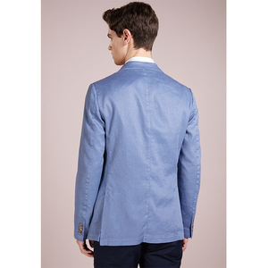 Blazer <span class=keywords><strong>elegante</strong></span> de doble botonadura de grado superior <span class=keywords><strong>para</strong></span> <span class=keywords><strong>hombre</strong></span>, chaqueta azul <span class=keywords><strong>para</strong></span> <span class=keywords><strong>hombre</strong></span>, trajes ajustados <span class=keywords><strong>para</strong></span> <span class=keywords><strong>hombre</strong></span> - Product Image 3