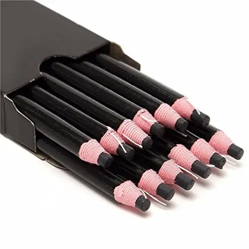 Marcadores, lápices de 12PCS cáscara de marcadores lápices de Chinagraph grasa cera lápiz para vidrio de celofán de tela de cuero.