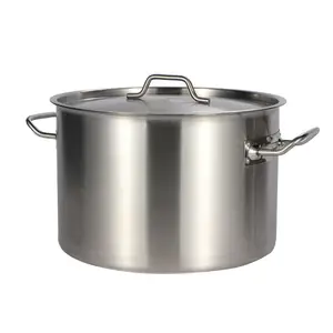 Style 03 Restaurant Kitchen Stainless Steel Capsuled Bottom Cooking Low Pots