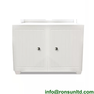 Moderne Beistell tisch Holz Haustier Möbel Katzen haus nach Hause Katze Katzen toilette mit zwei Türen - Product Image 3